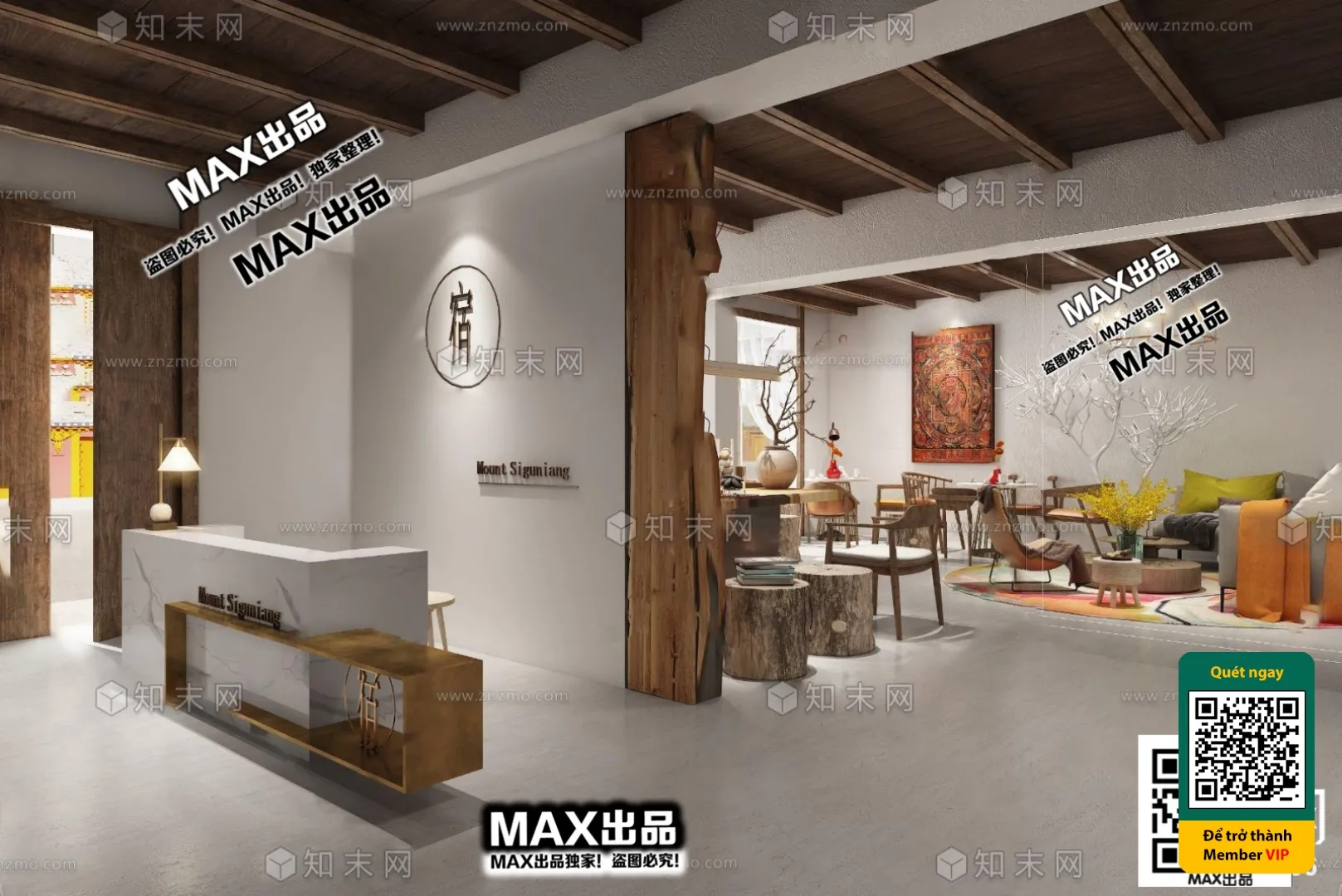 3D SCENES – WABI SABI STYLE – VRAY / CORONA – 3D MODEL – 6166
