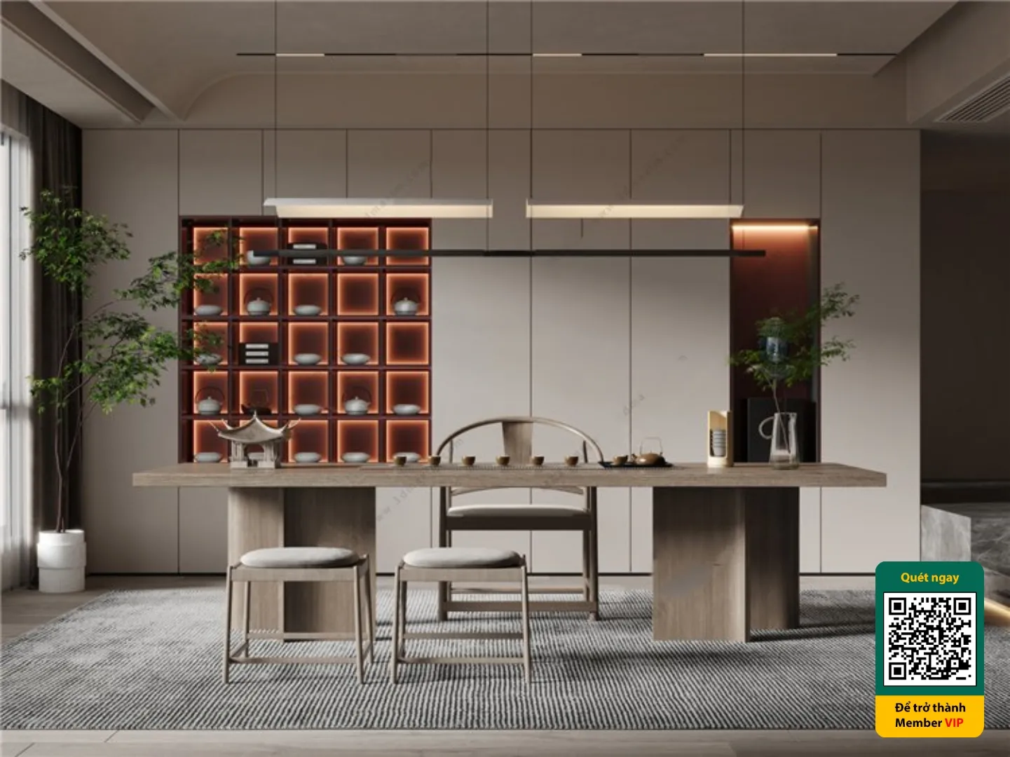 3D SCENES – WABI SABI STYLE – VRAY / CORONA – 3D MODEL – 6245