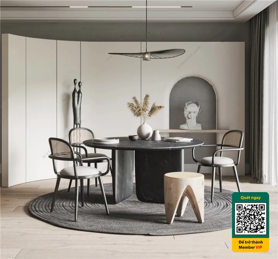 3D SCENES – WABI SABI STYLE – VRAY / CORONA – 3D MODEL – 6253