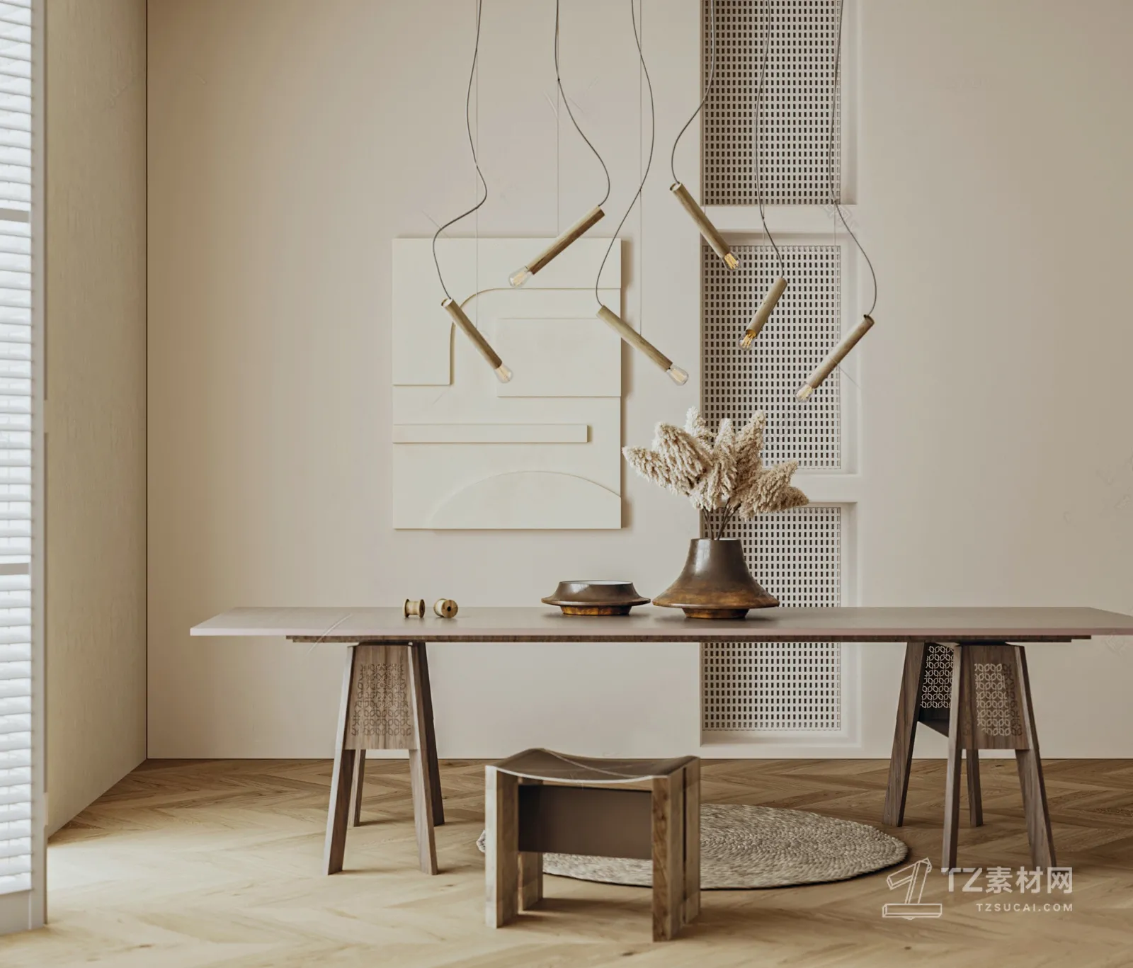 3D SCENES – WABI SABI STYLE – VRAY / CORONA – 3D MODEL – 6256