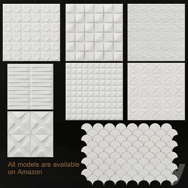 3D Wall Panel Collection Part-2 3D Model