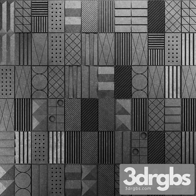 3d wall tiles maioliche di pietra by lithea 3D Model Download