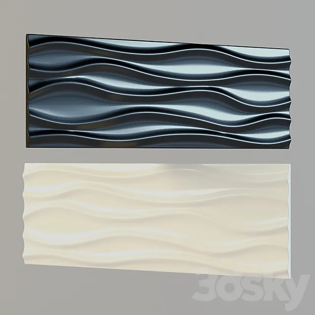 3d wave pattern 3D Model