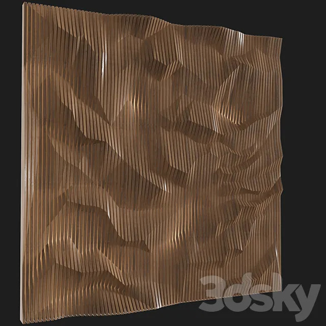 3d wood panel papper 3D Model