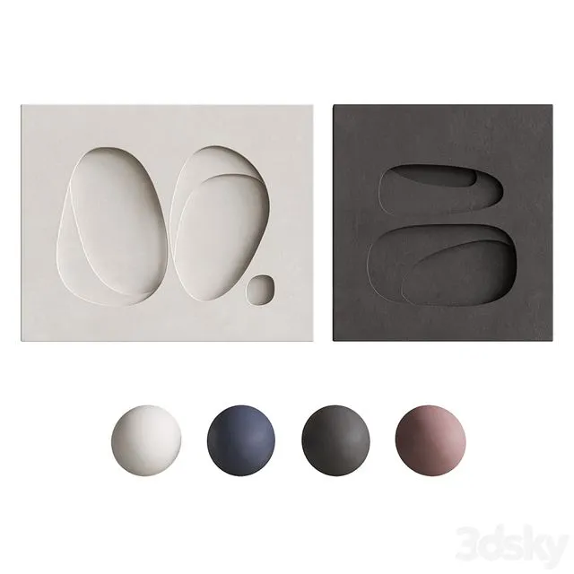 3DArt Relief2 in the style of spacialism 3D Model