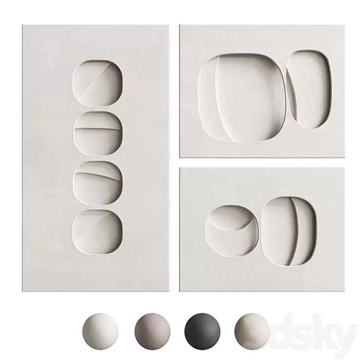 3DArt Relief3 in the style of spacialism 3D Model Free Download