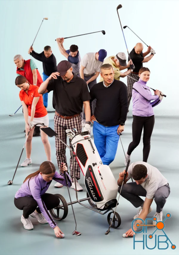3dpeople – 1026 Golf Bundle