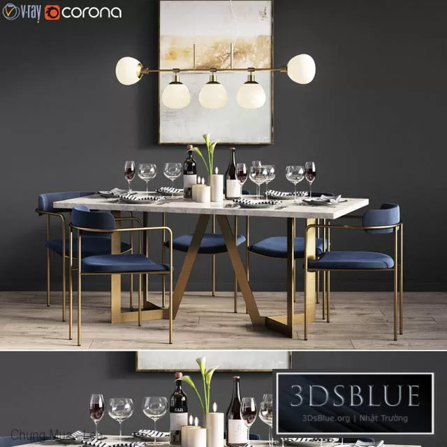 FURNITURE – TABLE CHAIR – 3DSKY Models – 10493