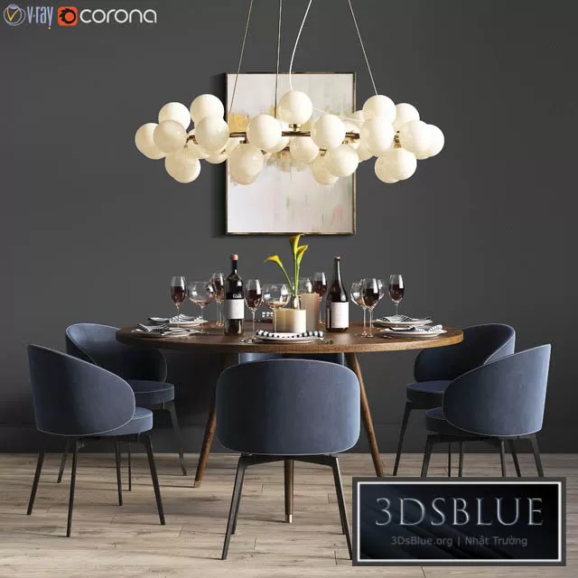 FURNITURE – TABLE CHAIR – 3DSKY Models – 10499