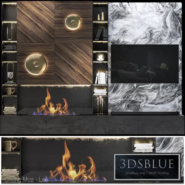 FURNITURE – TV WALL – 3DSKY Models – 10946