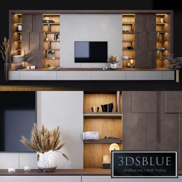 FURNITURE – TV WALL – 3DSKY Models – 10956