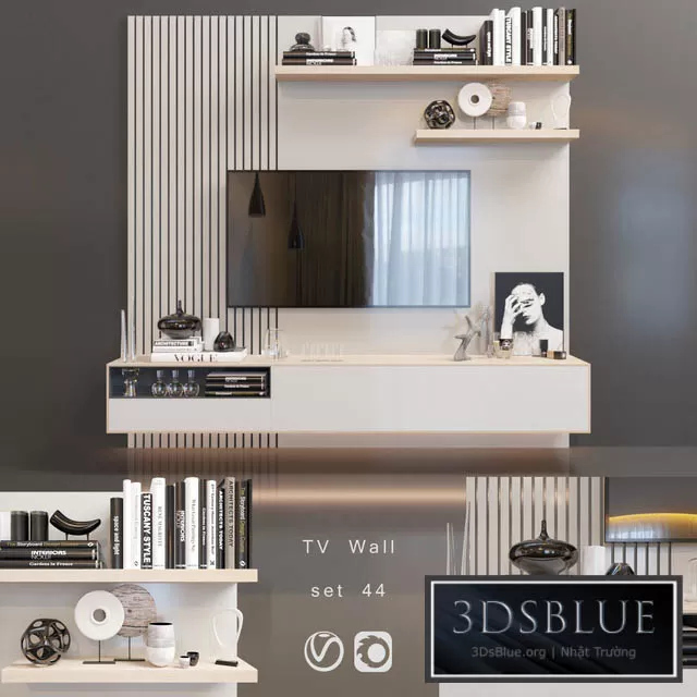 FURNITURE – TV WALL – 3DSKY Models – 10986
