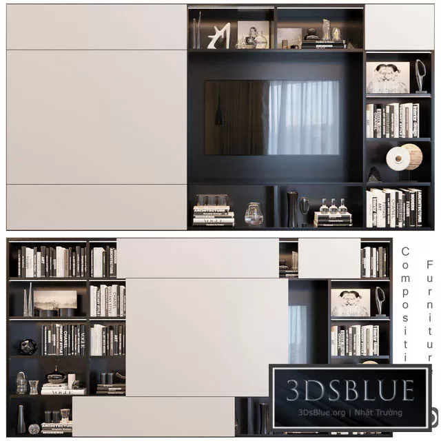 FURNITURE – TV WALL – 3DSKY Models – 10992