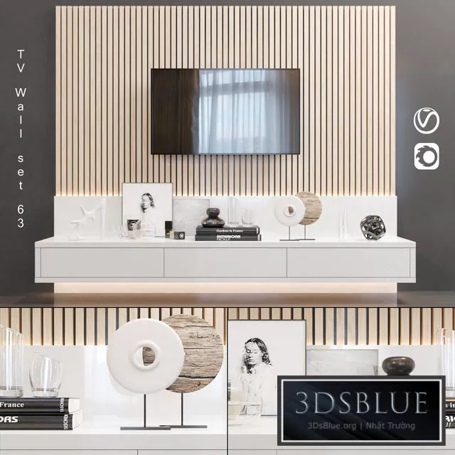 FURNITURE – TV WALL – 3DSKY Models – 10993