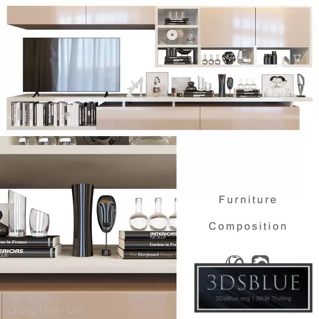 FURNITURE – TV WALL – 3DSKY Models – 11044