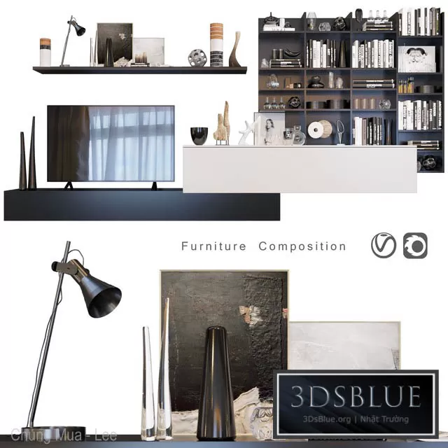 FURNITURE – TV WALL – 3DSKY Models – 11048