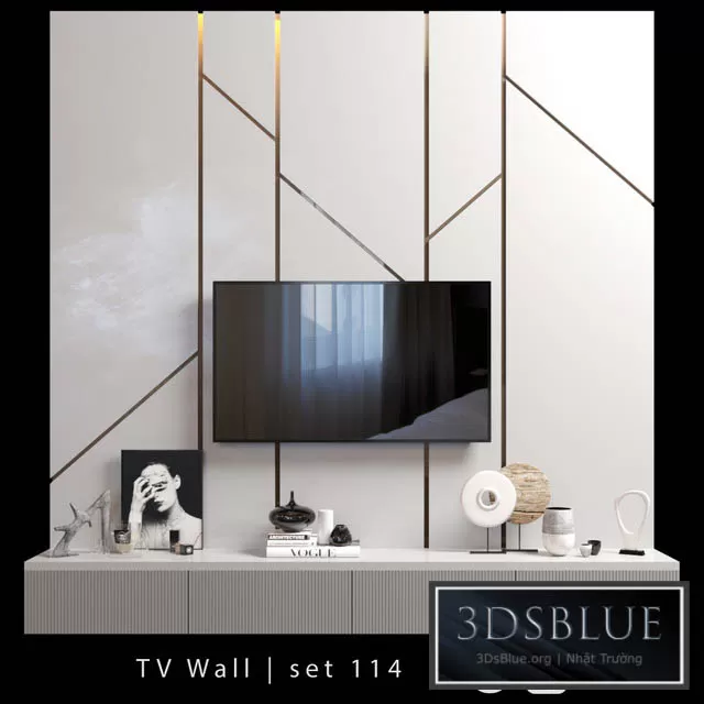 FURNITURE – TV WALL – 3DSKY Models – 11056