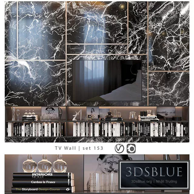 FURNITURE – TV WALL – 3DSKY Models – 11073