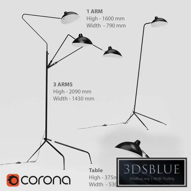 LIGHTING – FLOOR LAMP – 3DSKY Models – 11453