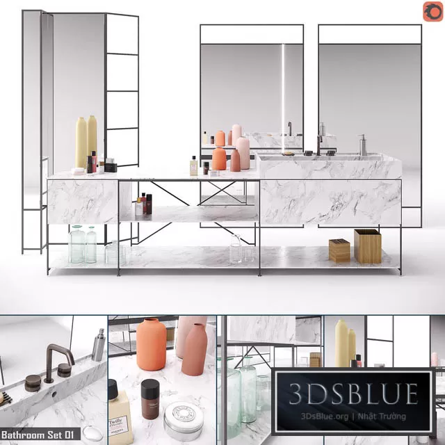 BATHROOM – BATHROOM FURNITURE – 3DSKY Models – 1168