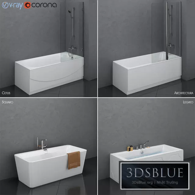 BATHROOM – BATHTUB – 3DSKY Models – 1336