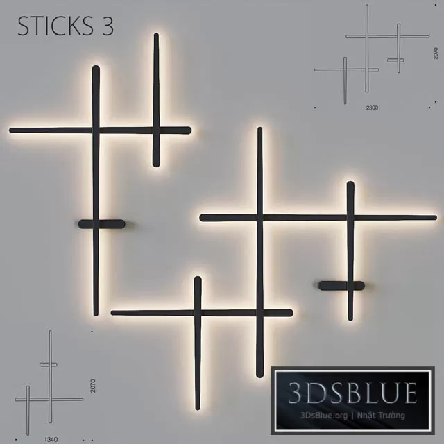 LIGHTING – WALL LIGHT – 3DSKY Models – 13445