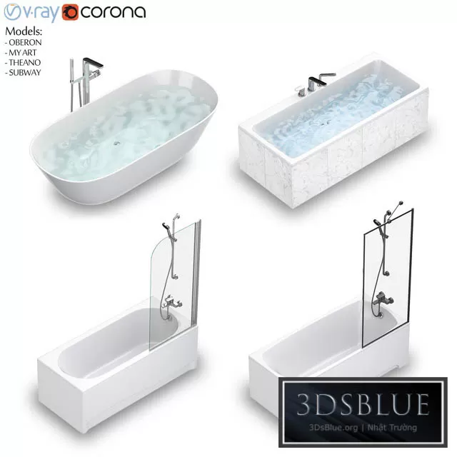 BATHROOM – BATHTUB – 3DSKY Models – 1361