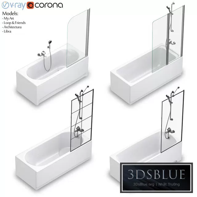 BATHROOM – BATHTUB – 3DSKY Models – 1363