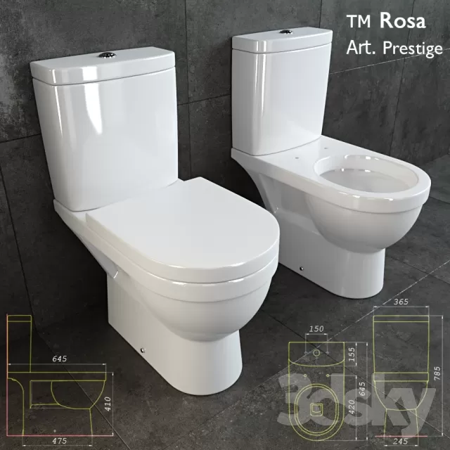 BATHROOM – TOILET AND BIDET – 3DMODELS – 021 BATHROOM – TOILET AND BIDET – 3DMODELS – 021
