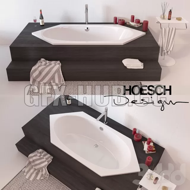 BATHROOM DECOR – HOESCH bathrooms mixer Fantini MILANO stand Agape Ted decor set