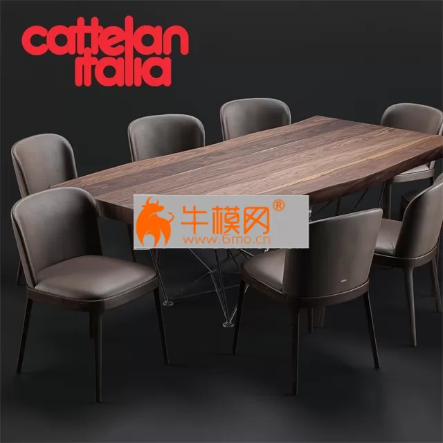 CHAIR – Cattelan Italia Gordon Deep Wood Magda Chair