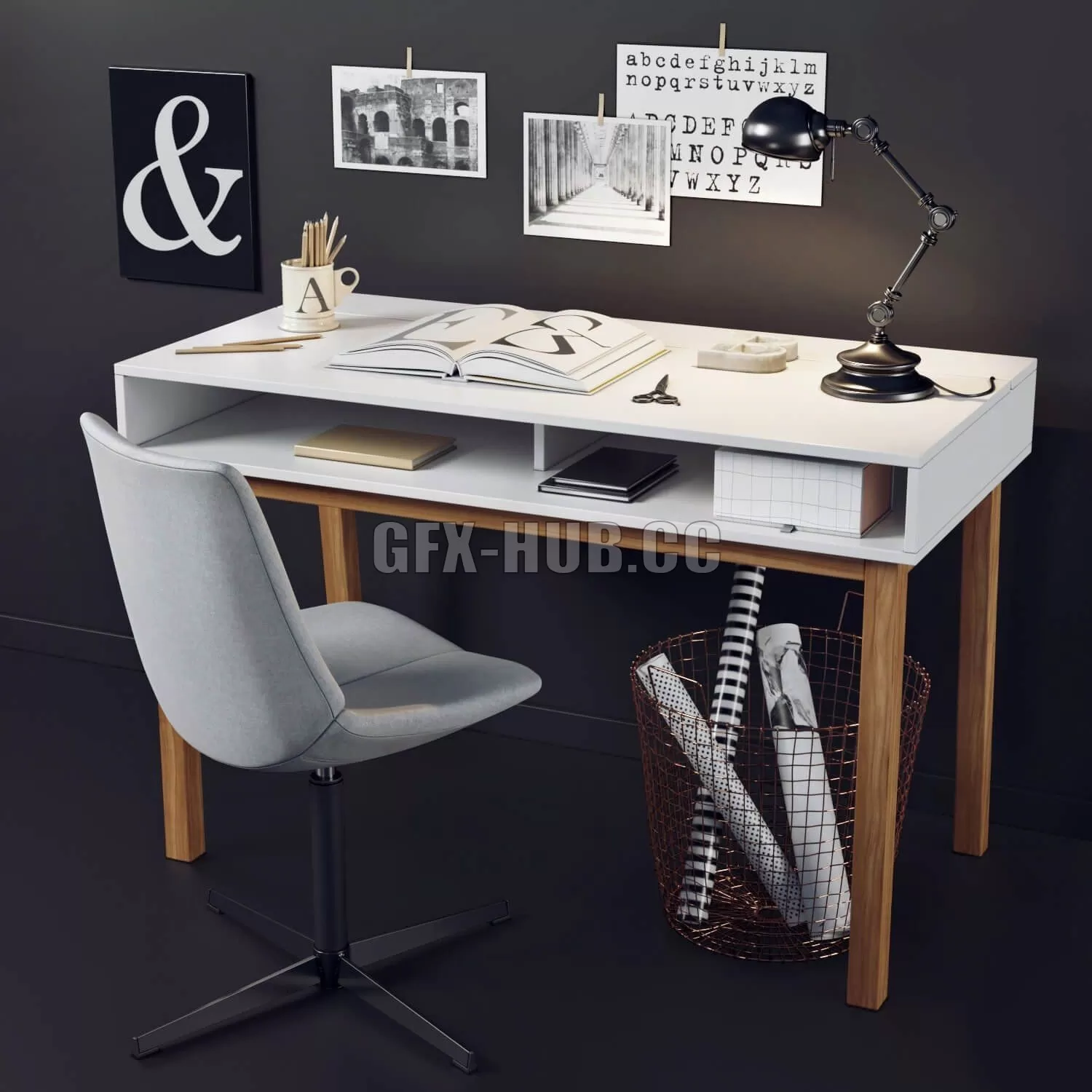 CHAIR – Desk and chair with La Redoute decor