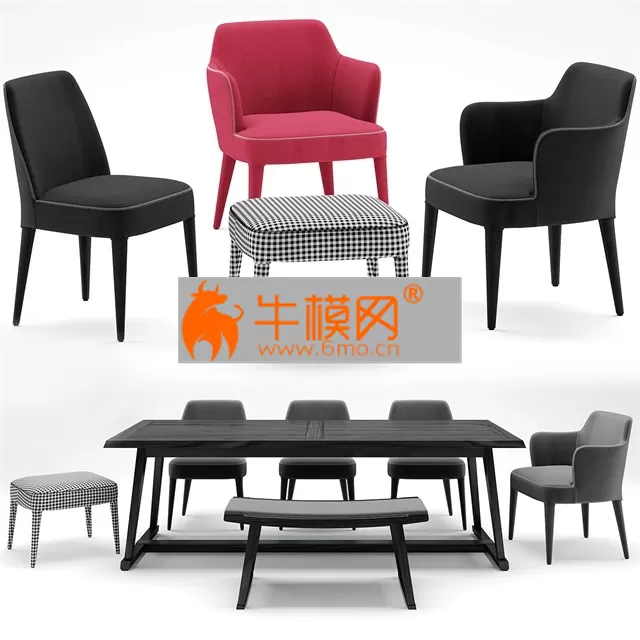 CHAIR – Maxalto table with chairs