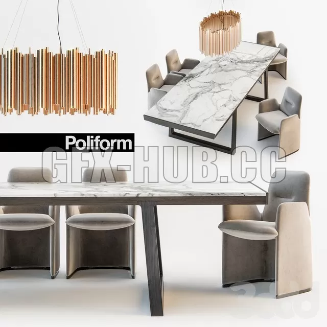 CHAIR – Poliform Guest chair Opera table