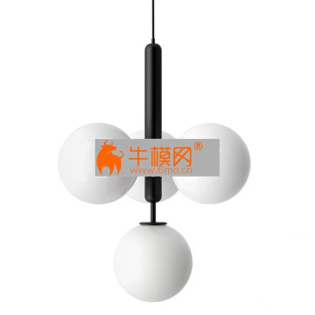 CHANDELIER – Miira 4 Opal Chandelier by Nuura