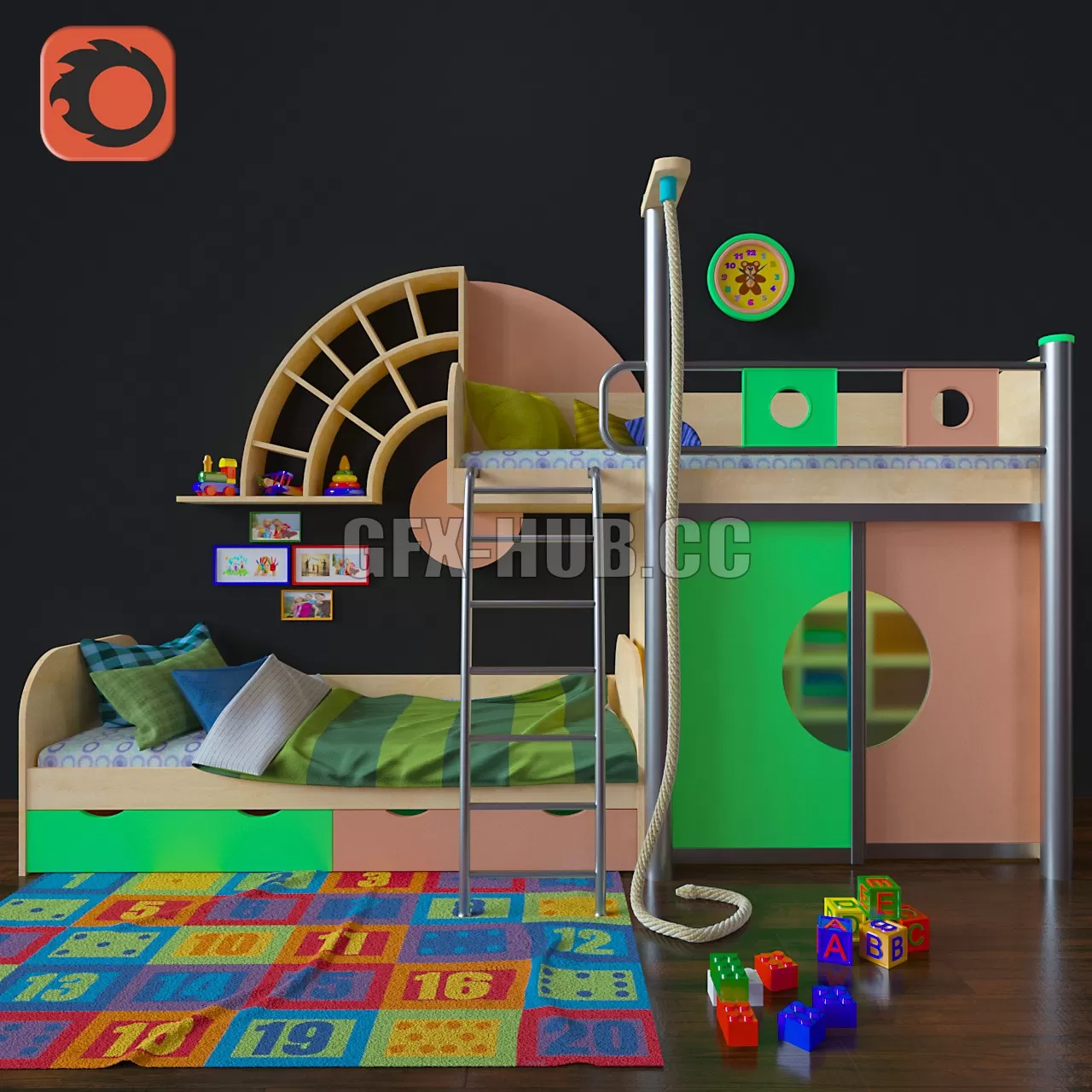 CHILDREN – Children’s furniture Over the Rainbow with decor