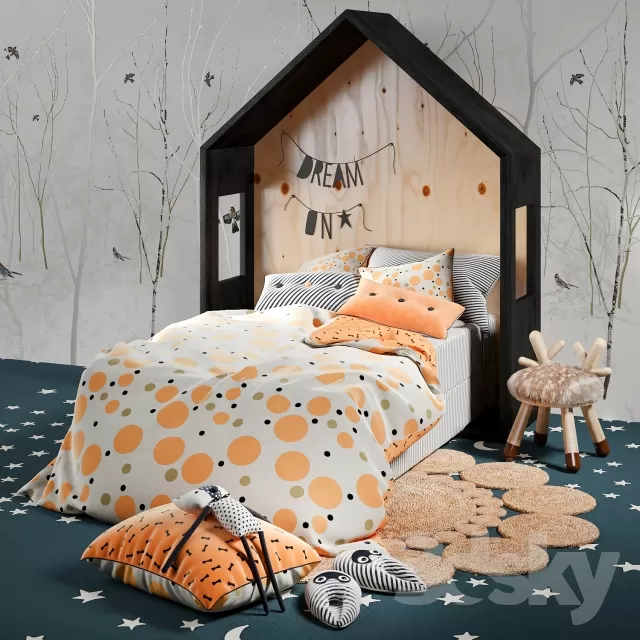 CHILDROOM – BED 3DSKYMODELS – 001
