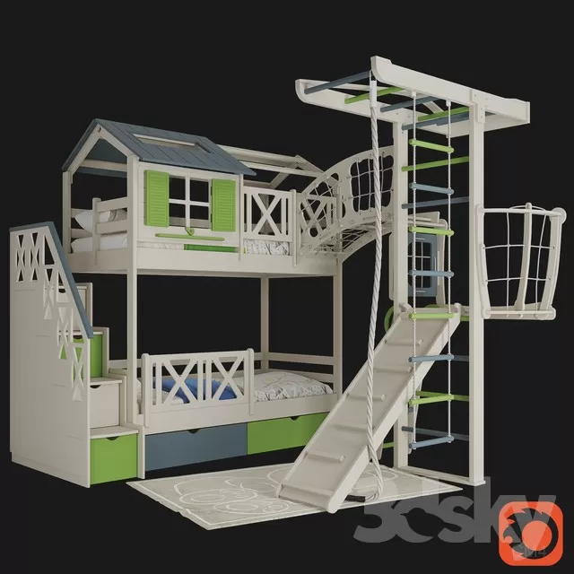 CHILDROOM – BED 3DSKYMODELS – 013