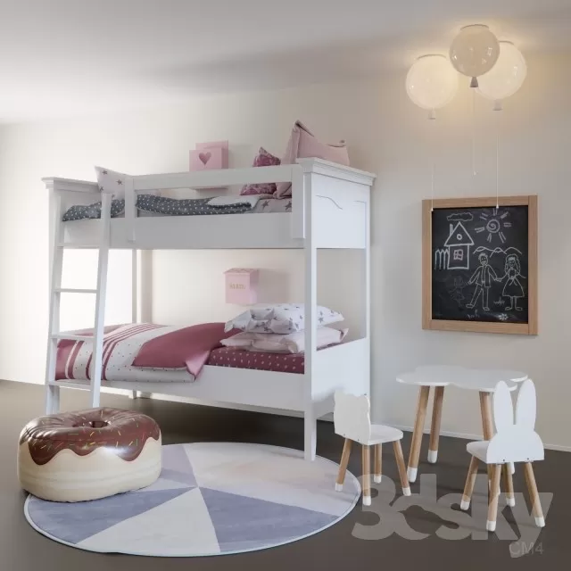 CHILDROOM – FURNITURE SETS – 3D MODELS – 001