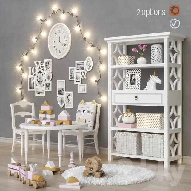 CHILDROOM – FURNITURE SETS – 3D MODELS – 012