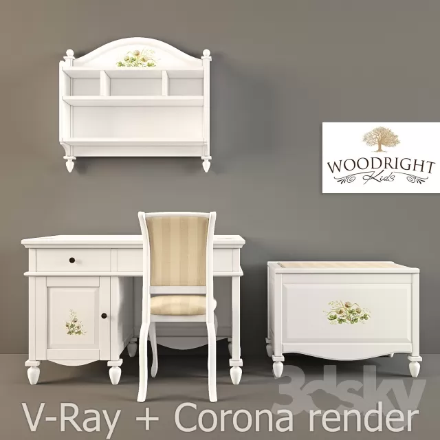 CHILDROOM – FURNITURE SETS – 3D MODELS – 015