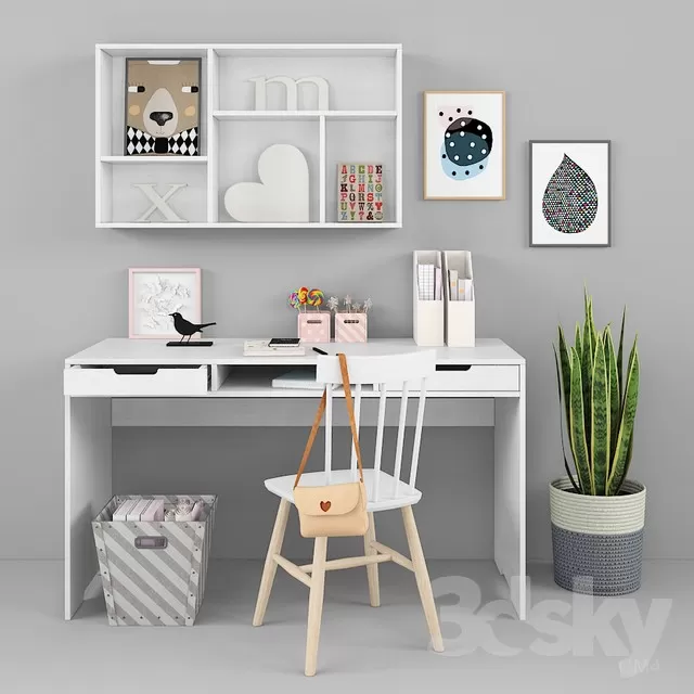 CHILDROOM – FURNITURE SETS – 3D MODELS – 049