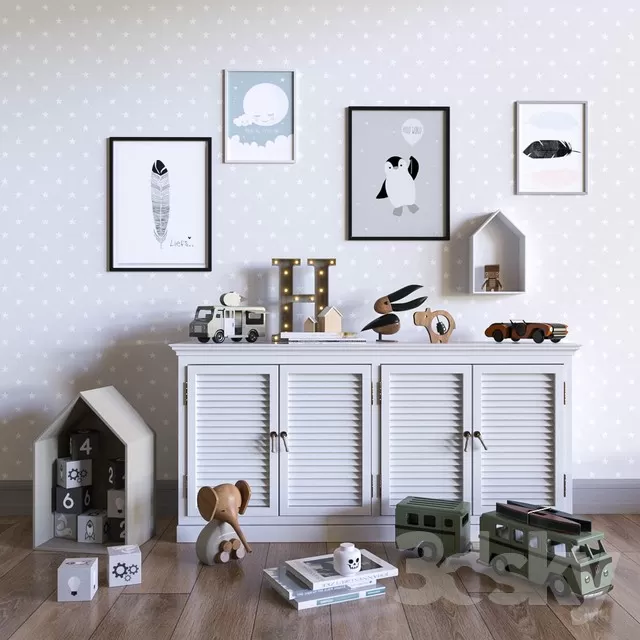 CHILDROOM – FURNITURE SETS – 3D MODELS – 050