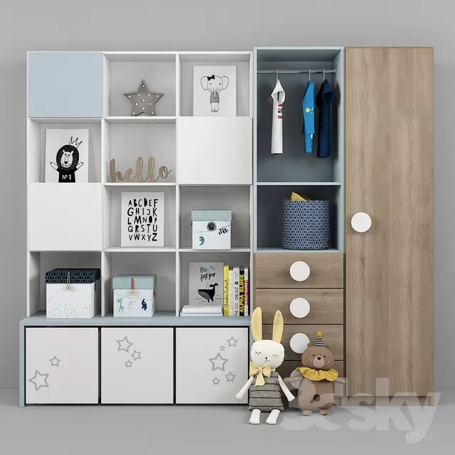 CHILDROOM – FURNITURE SETS – 3D MODELS – 051