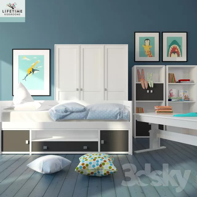 CHILDROOM – FURNITURE SETS – 3D MODELS – 053