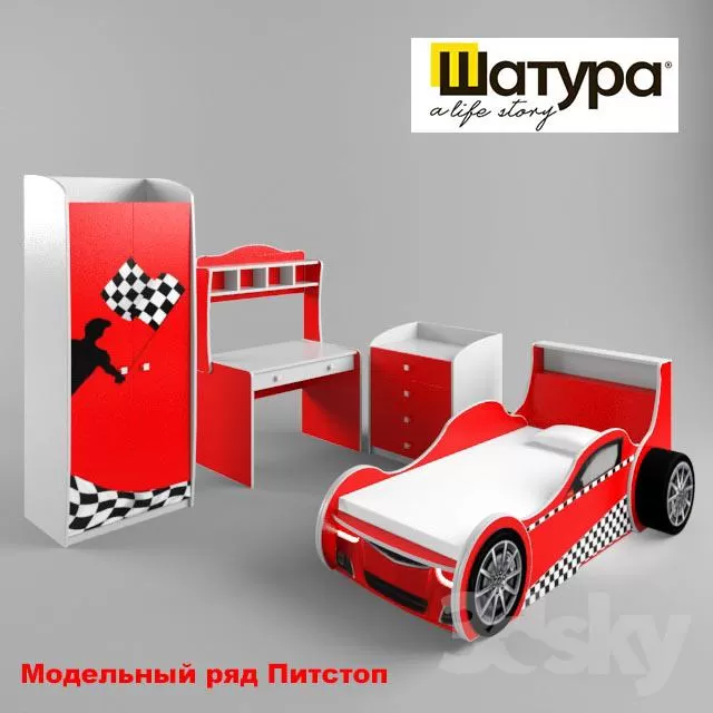 CHILDROOM – FURNITURE SETS – 3D MODELS – 055