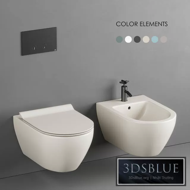 BATHROOM – TOILET & BIDET – 3DSKY Models – 1645