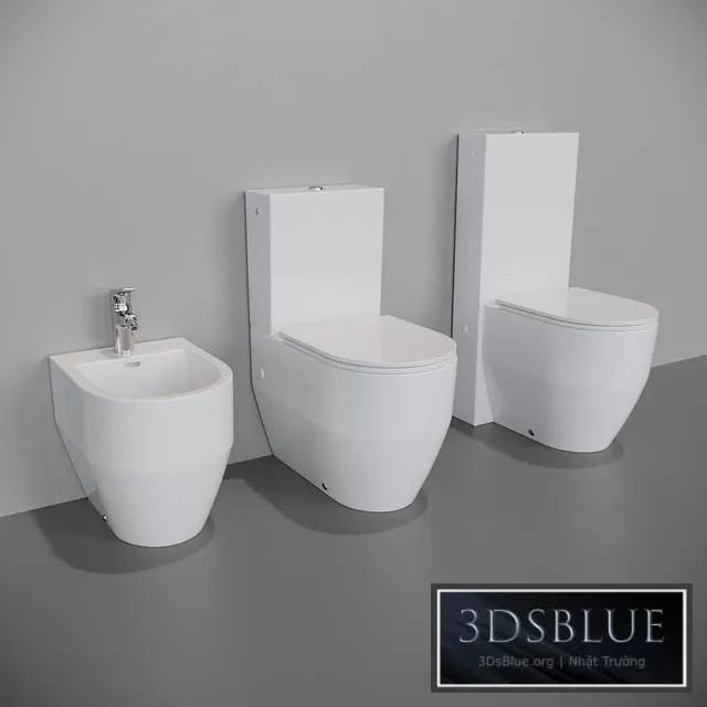 BATHROOM – TOILET & BIDET – 3DSKY Models – 1646