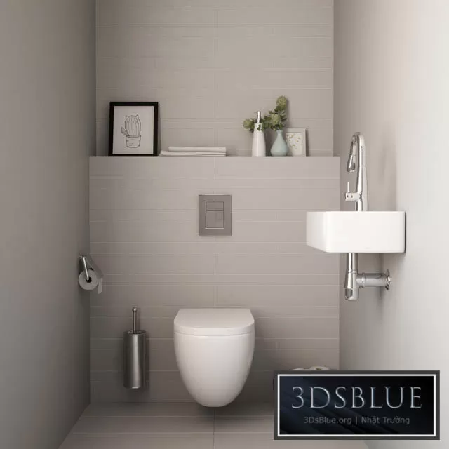 BATHROOM – TOILET & BIDET – 3DSKY Models – 1647