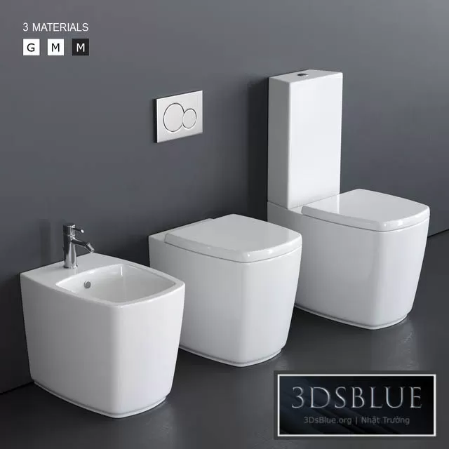 BATHROOM – TOILET & BIDET – 3DSKY Models – 1648